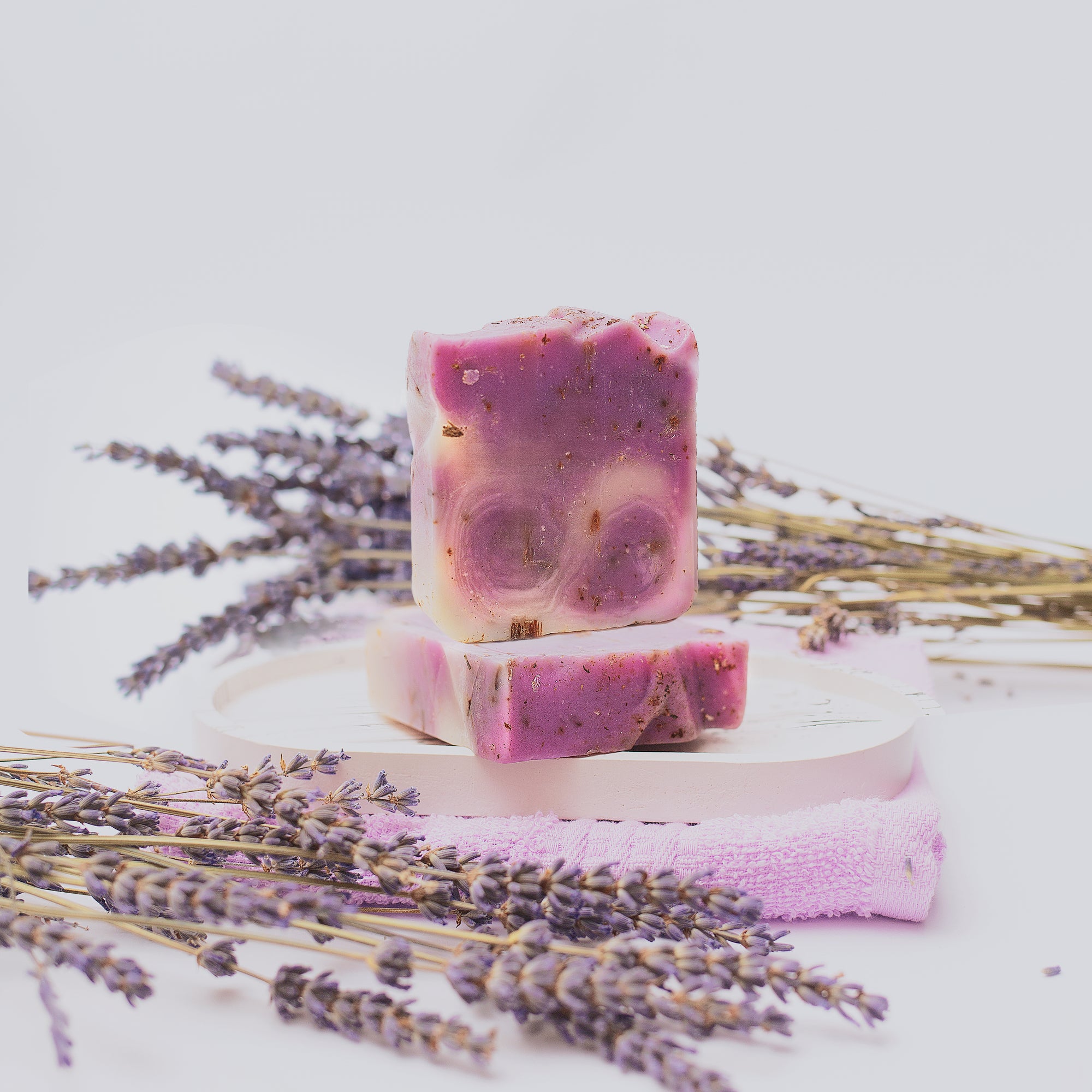 Lavender Soap - Lifestyle next Lavender plant